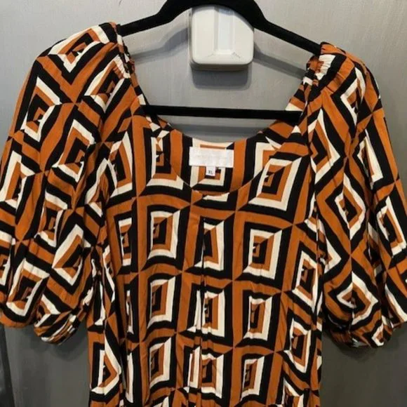 Anthropologie Corey Lynn Calter Meriwether Tunic Dress - Retro geometric print - Picture 11 of 16